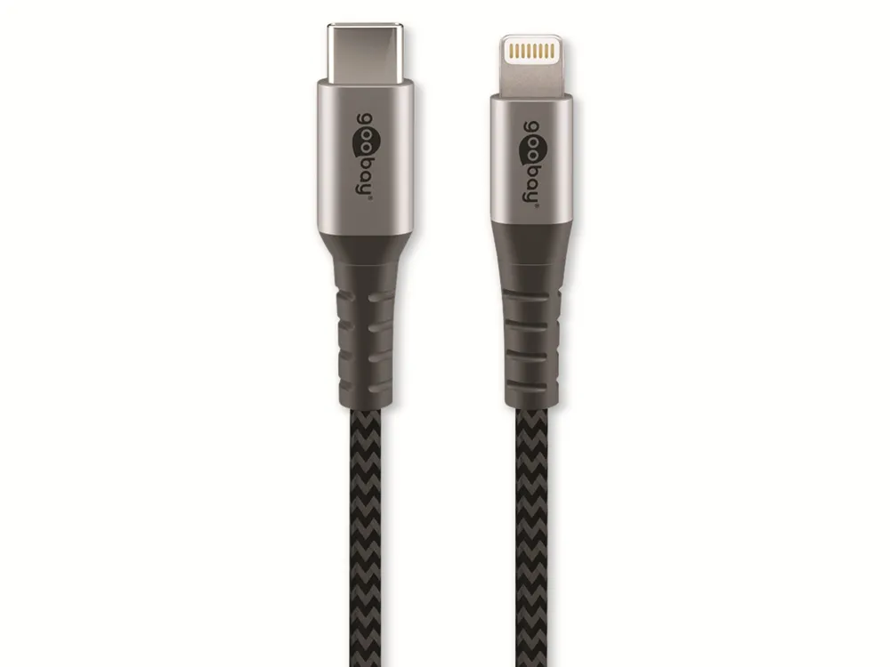 GOOBAY USB-Adapterkabel, USB-C/Lightning, Stecker/Stecker, 0,5m