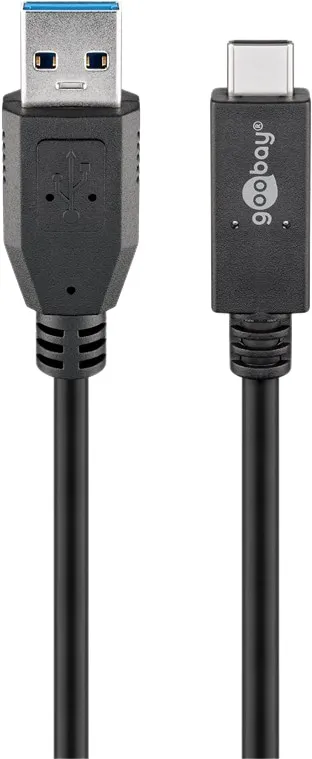 GOOBAY USB-C Kabel 41074 C/A 3.2 1m schwarz