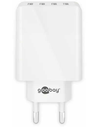 GOOBAY USB-Lader 44962, 4-fach, 3 A, 30 W, weiß