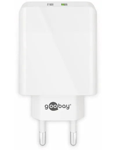 GOOBAY USB/QC-Lader 44957, 2-fach, 2+3 A, 28 W, weiß