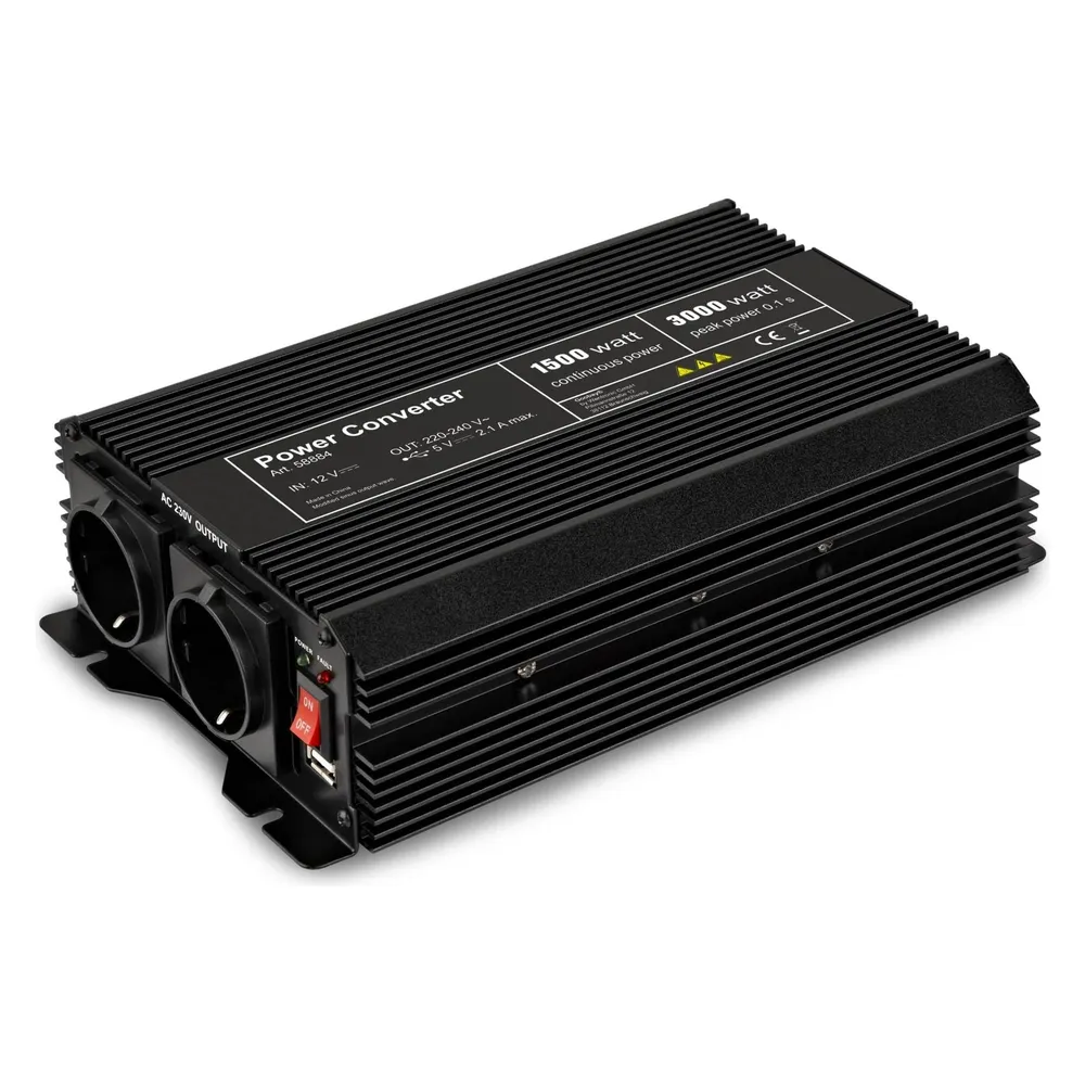 GOOBAY Wechselrichter, 12V-/230V~,1500W