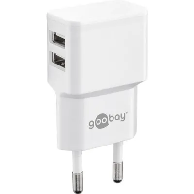 Ladegerät Goobay 44952 2 USB-Ports 2.4A Weiß