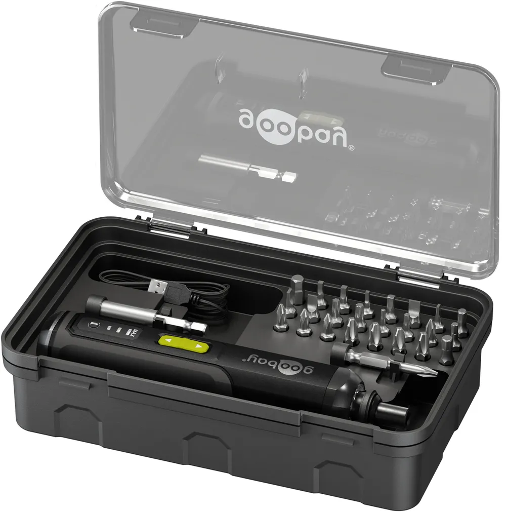 GOOBAY TOOLS Mini-Akkuschrauber-Set, 77816, 28-teilig