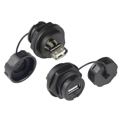 Good Connections Alcasa IC04-U206. Stecker: USB A, Produktfarbe: Schwarz, Steckerverbindergeschlecht: Weiblich