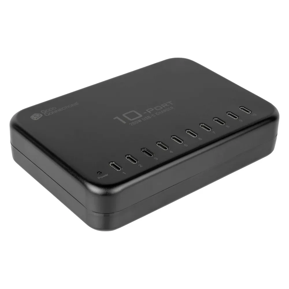 Good Connections GC USB-Desktop-Schnellladestation 200W, 10-Port