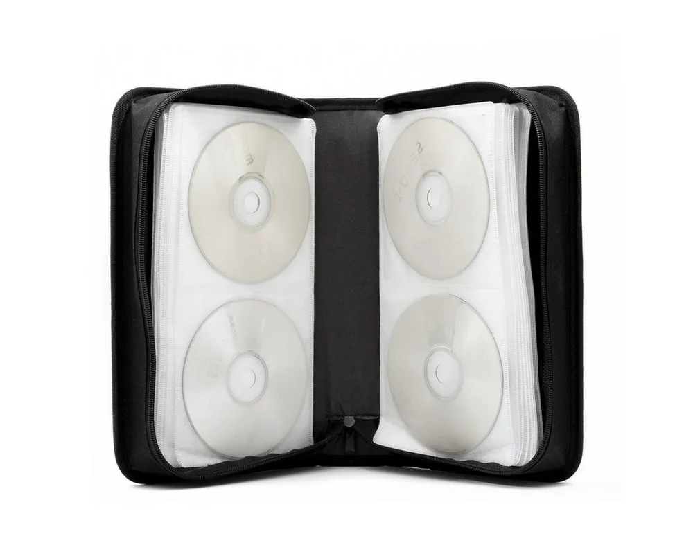Goods+Gadgets DVD-Hülle Goods+Gadgets CD/DVD Wallet – Robuste DVD Hülle & Organizer aus Nylon, Disc-Organizer Wallt aus robusten Nylon und Seiten aus Stoff
