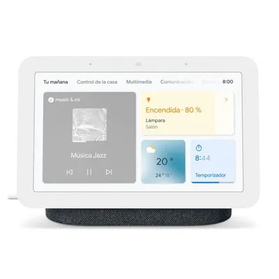 Google Nest Hub Smart Speaker und Assistant der 2. Generation mit Carbon-Bildschirm