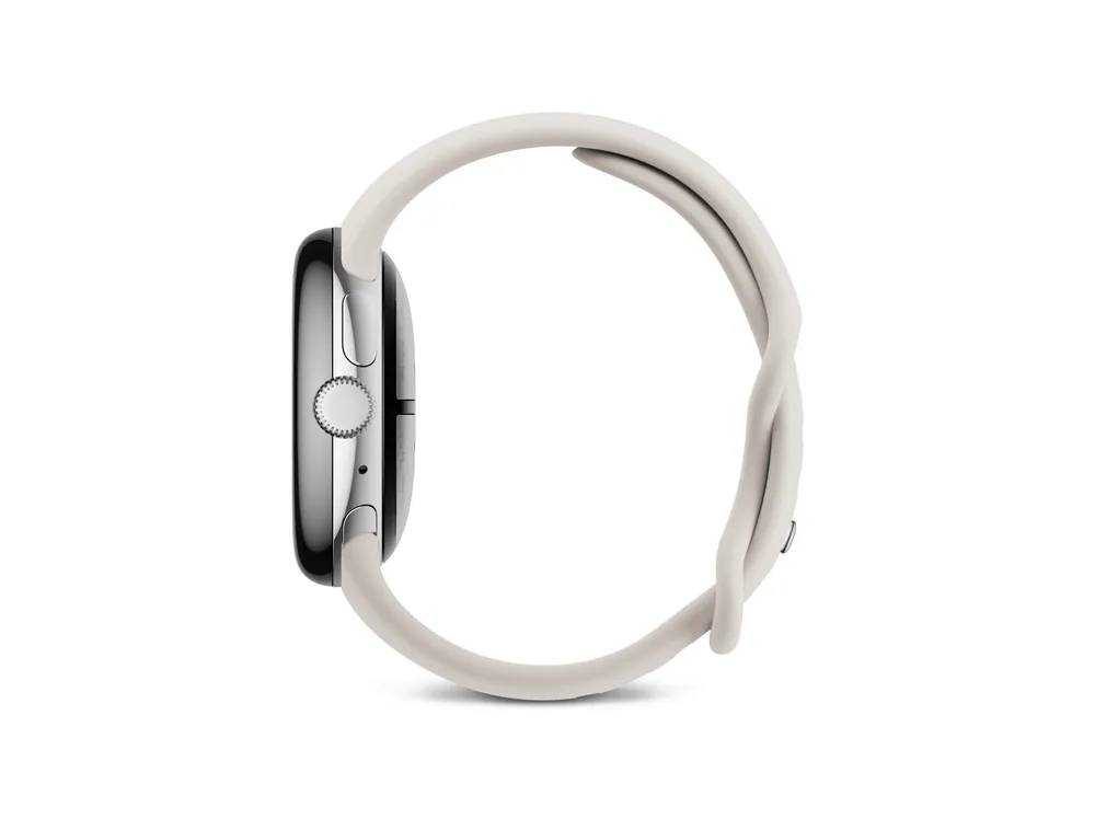 Google Pixel Watch 3 (Wi-Fi) 41mm Polished Silver mit Sportarmband Porcelain | ga05735-de |