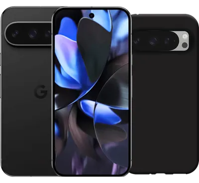 Google Pixel 9 Pro 128GB Schwarz 5G + Just in Case Soft Design Backcover Schwarz