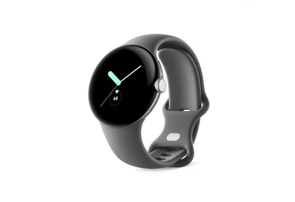 Google Pixel Watch Wifi, Google Android Smartwatch Edelstahlgehäuse Smartwatch