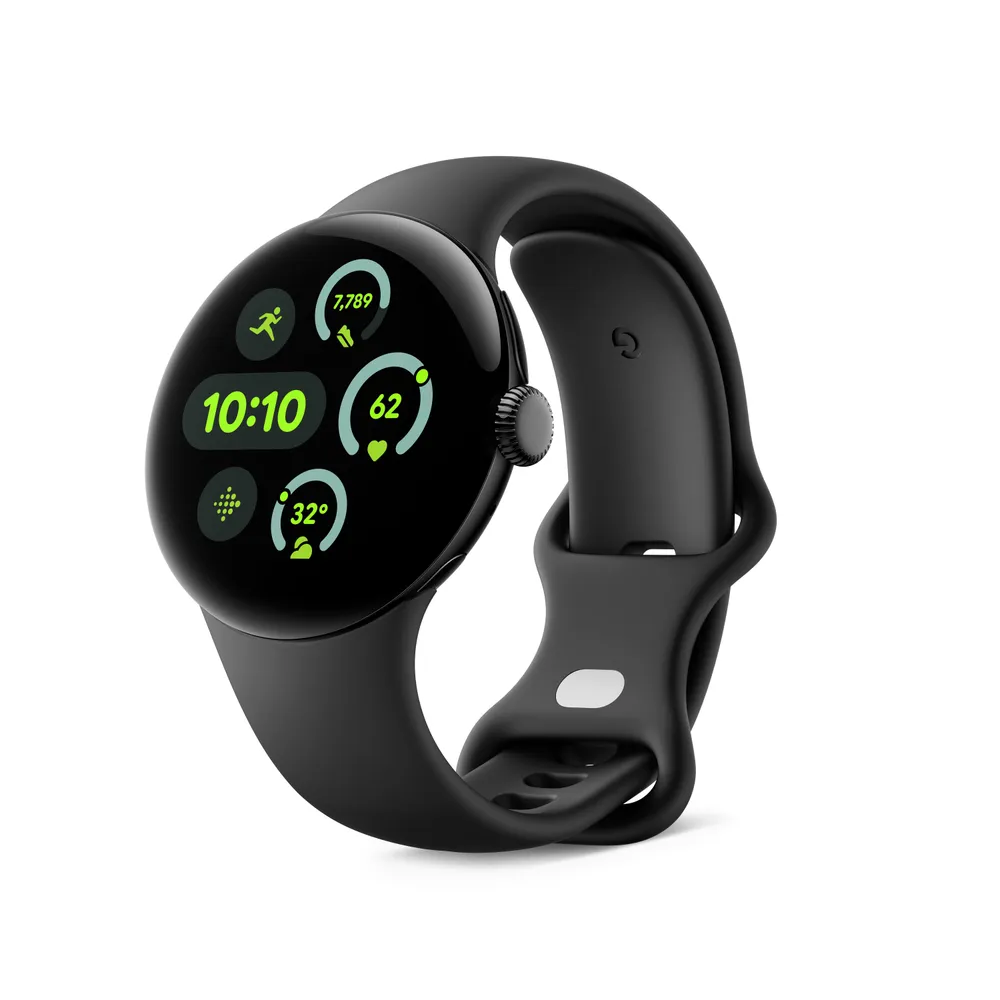 Pixel Watch 3, WiFi, 41 mm, Aluminiumgehäuse Matte Black, Sportarmband Obsidian Smartwatch
