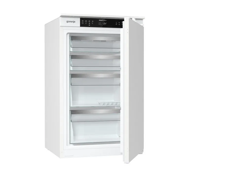 GORENJE Einbaugefrierschrank FNCI508E61EWF, 87,5 cm hoch, 54 cm breit, Einbaugefrierschrank, 88cm Nische, Schlepptür, Display, Wifi, NoFrost