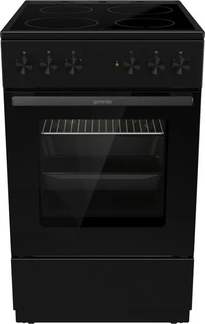 GORENJE Elektro-Standherd GEC5A20BG, mit 1-fach-Teleskopauszug, Aqua Clean, Black Design
