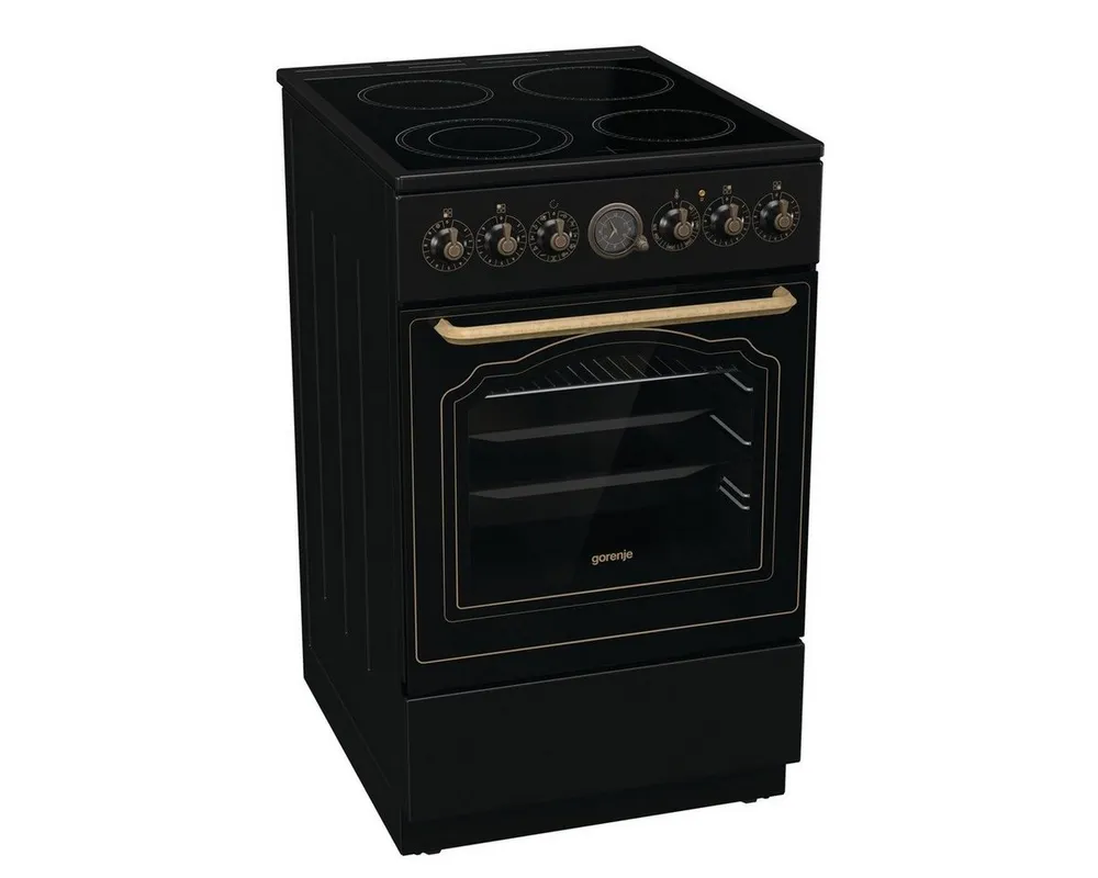 GORENJE Elektro-Standherd GECS5B70CL, Aqua Clean, Retro Design. Zeitlose Eleganz für jede Küche