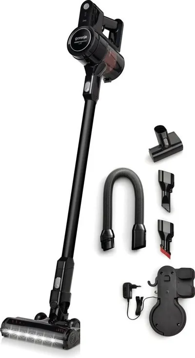 GORENJE Handstaubsauger SVC216FMLBKII Staubsauger matt schwarz, 121 W, beutellos, LED-Beleuchtung