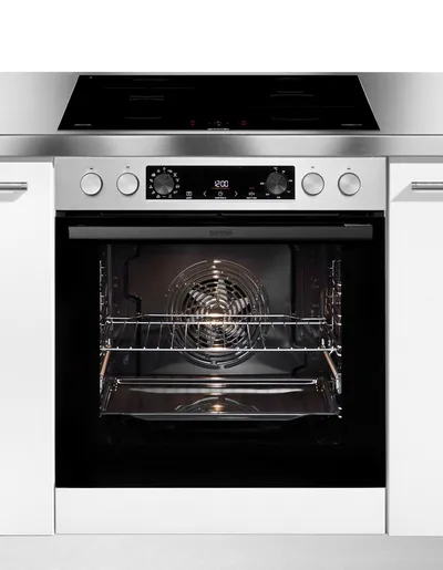 GORENJE Induktions Herd-Set Pacific Induktion 2021, mit 1-fach-Teleskopauszug, ecoClean Plus, Pizzafunktion mit 300 °C – perfekt für Pizza, Focaccia und mehr!