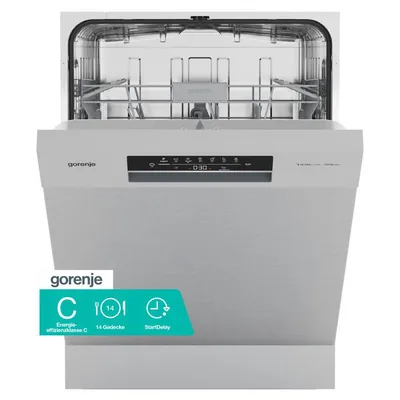 GORENJE Unterbaugeschirrspüler GU642C90X, 9,7 l, 14 Maßgedecke, auto. Türöffnung, Hygiene Programm, Startzeitvorwahl