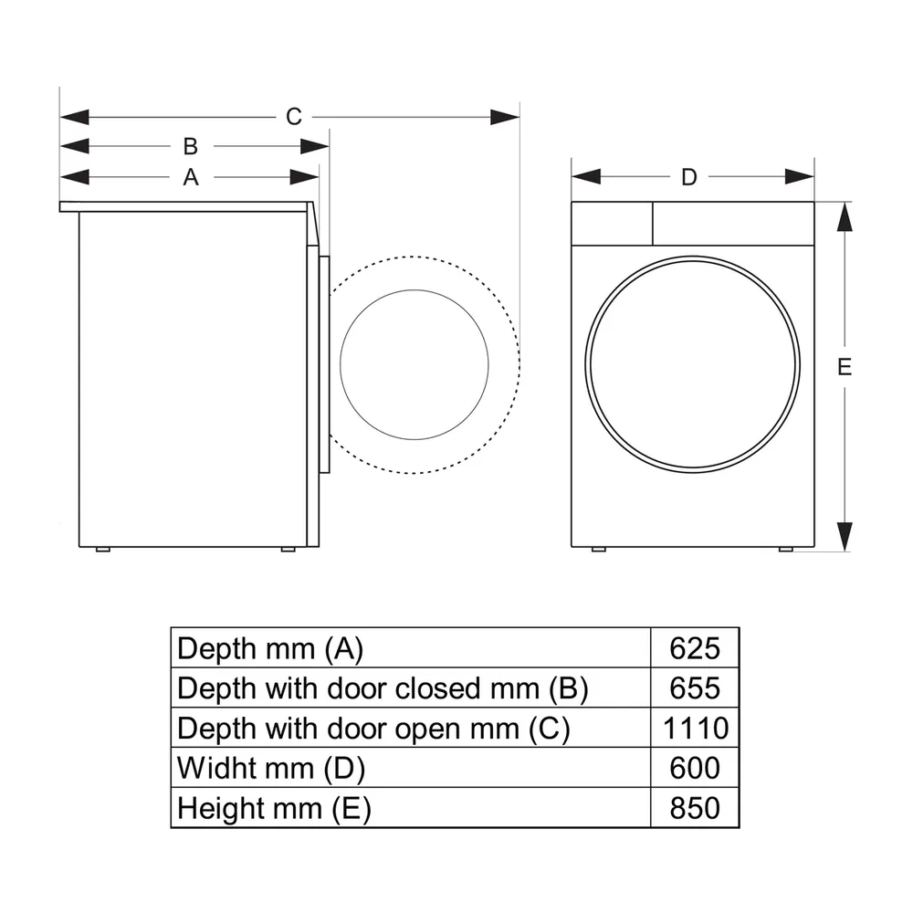 GORENJE Wärmepumpentrockner G800 DG89BP, TFT-Farb-Display, NatureDry Schonung, TangleFree