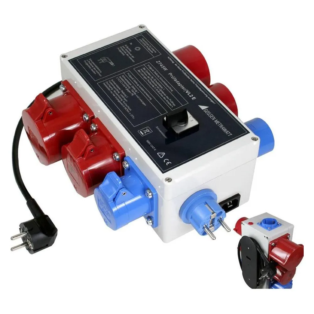 Gossen Test adapter with single and 3phase plug
