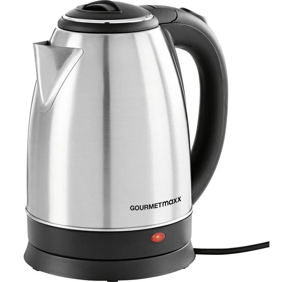 GOURMETmaxx Wasserkocher Wasserkocher - 1.8 l - Edelstahl 13704, schnurlos