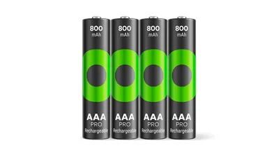 GP AAA Akku NiMH 800 mAh RECYKO PRO, 1,2V, 4 Stück