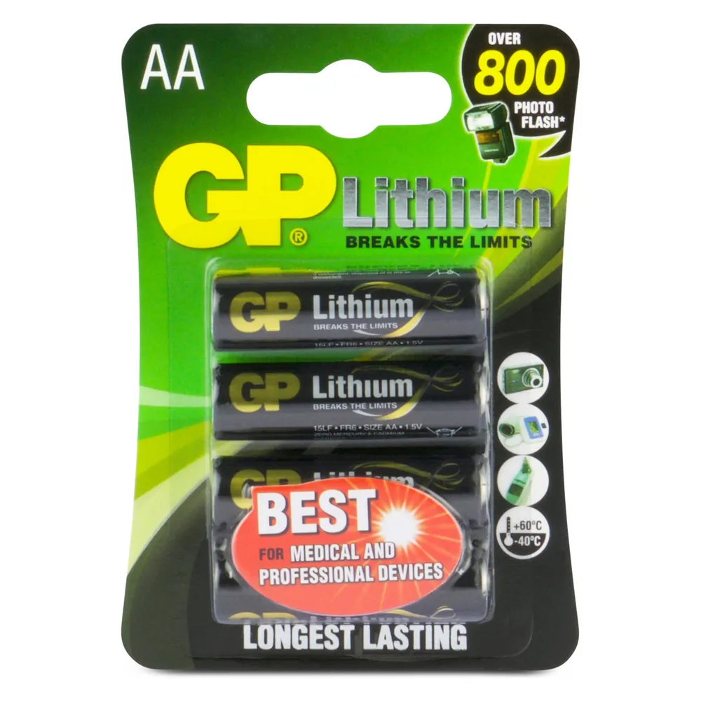 GP Lithium AA Mignon Batterie 1,5V, 4 Stück