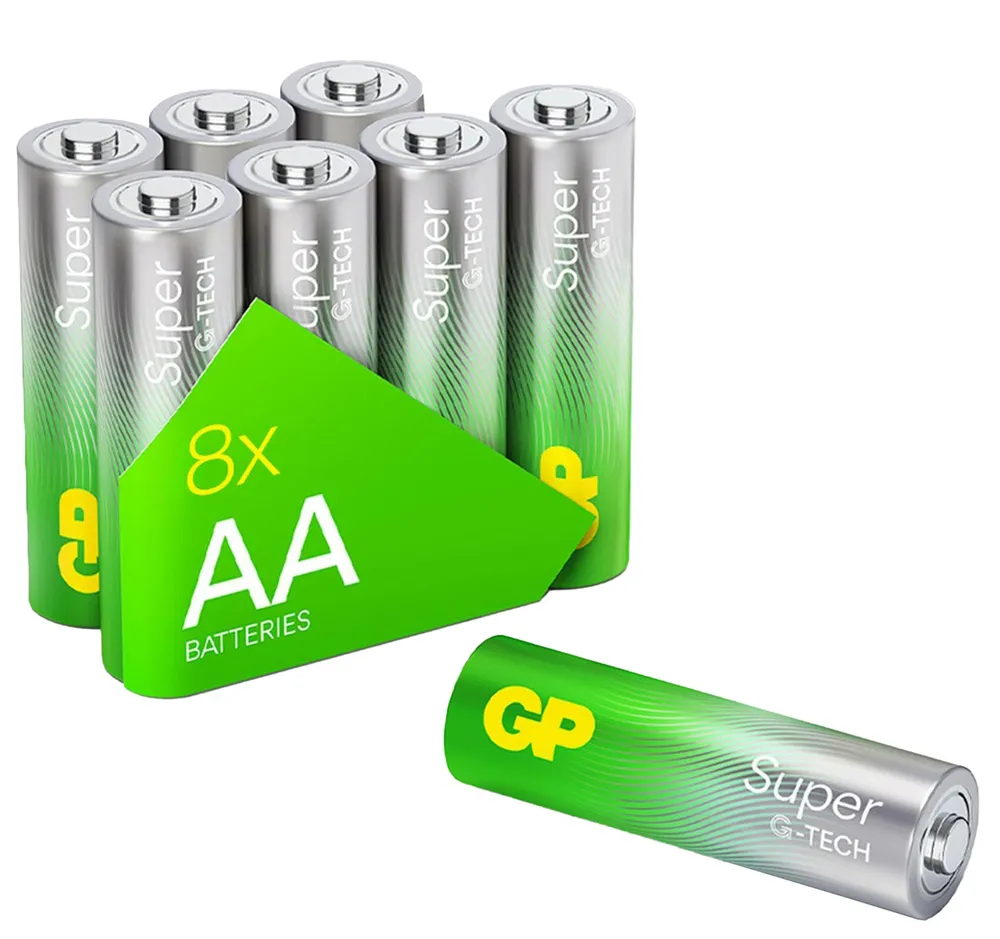 GP AA-Batterie Alkaline Super, 1,5 V, 8 Stück