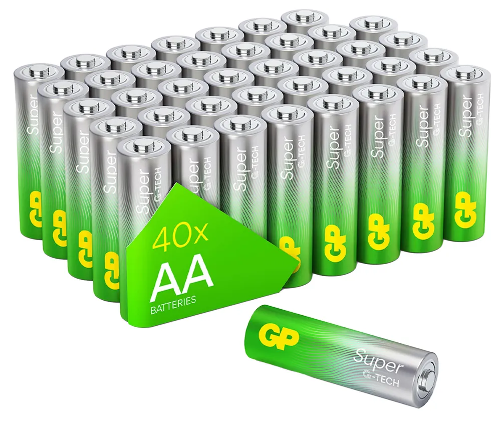 GP Mignon-Batterie SUPER Alkaline, AA LR06 , 40 Stück