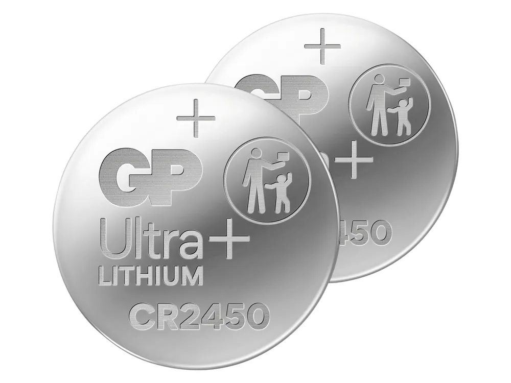 Knopfzelle GP Ultra Plus, CR2450, Lithium, 2 Stück