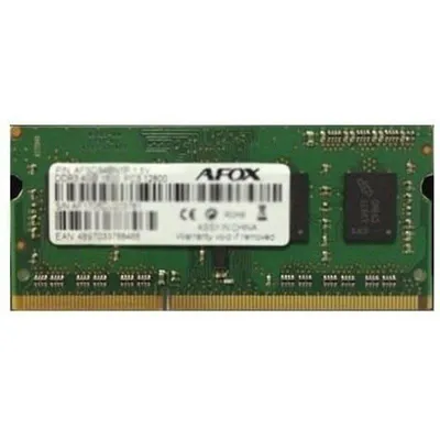 Memoria RAM Afox AFSD38BK1L 8GB 1x8GB DDR3L 1600MHz SO-DIMM 1.35V Single Channel