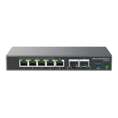 Gateway Grandstream GCC6010 All-in-One 2 SFP Router VPN Firewall IP PBX Switch Schwarz