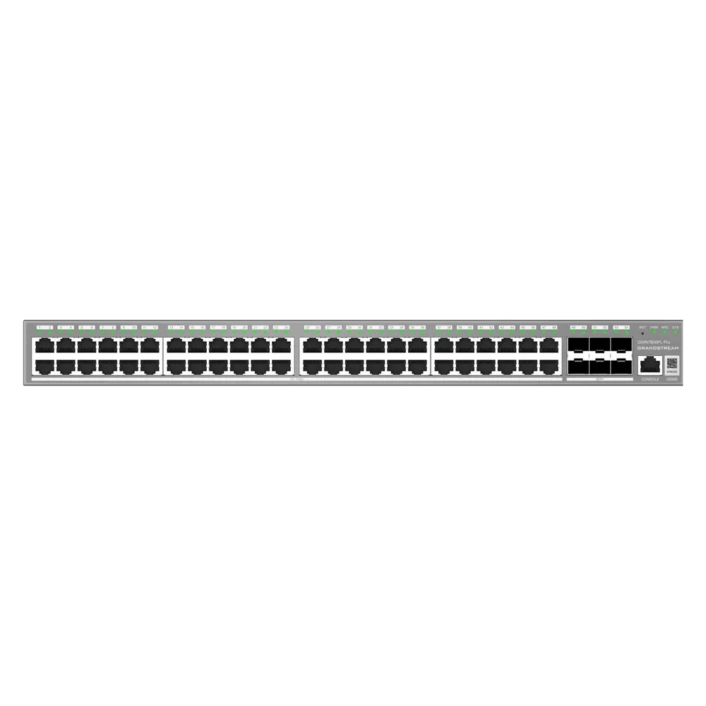 Switch Grandstream GWN7806PL Pro 48 Ports Gigabit PoE+ 6x 10G SFP+ Stackable