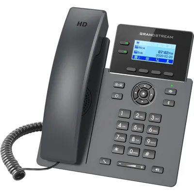 Grandstream Networks GRP2602 2-zeiliges 2,21-Zoll-LCD-IP-Telefon in Schwarz