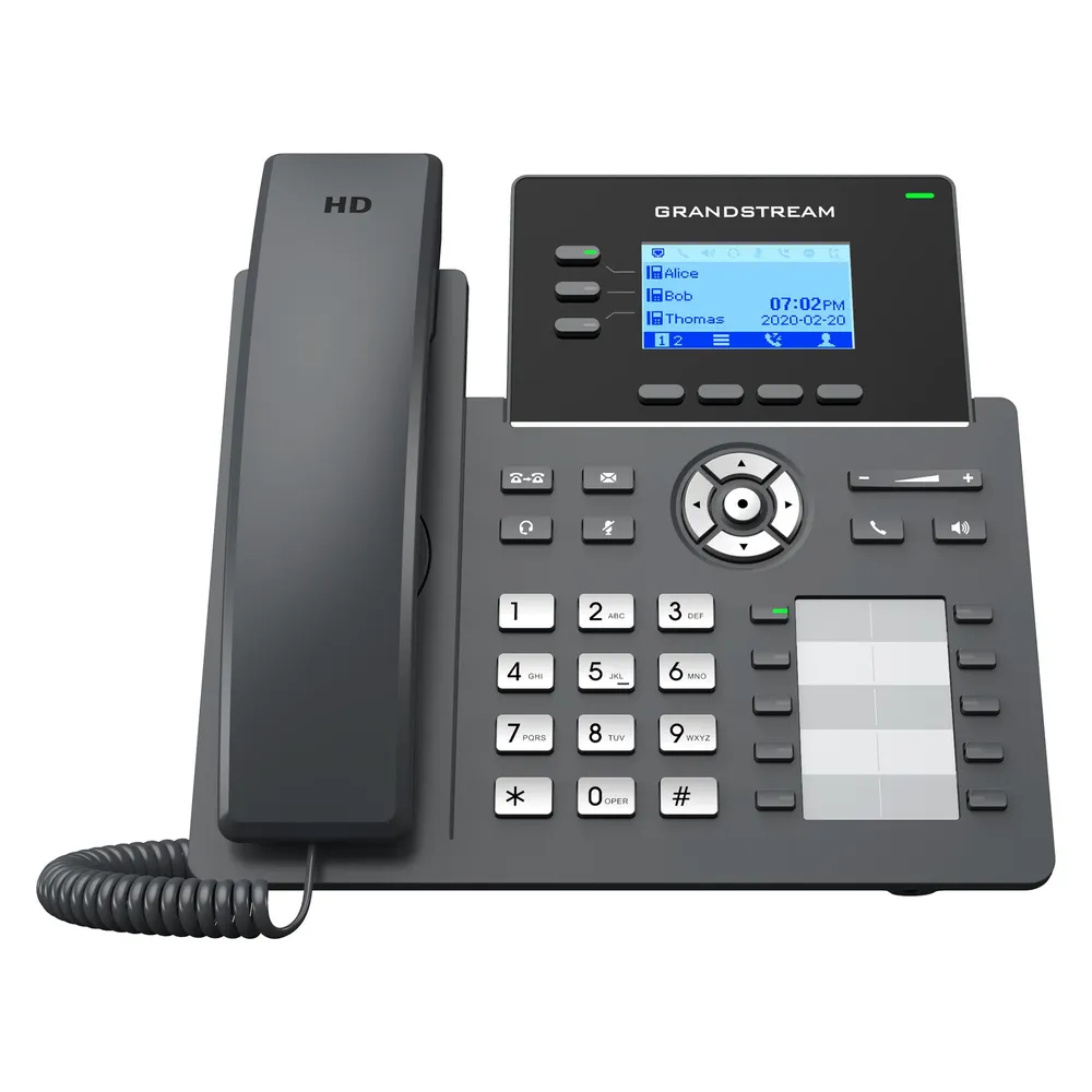 Grandstream GRP2604 - IP-Telefon - Schwarz - Kabelgebundenes Mobilteil - 3 Zeilen - 2000 Ein