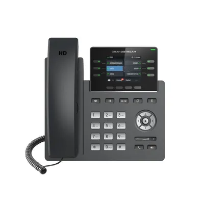 Grandstream GRP2613 Schwarzes IP-Telefon, 4 Leitungen, 2,4-Zoll-Bildschirm, 2000 Einträge
