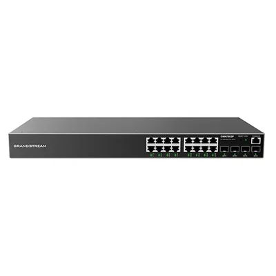 Grandstream Networks GWN7802P 16 Gigabit PoE-Ports L2+ Rack/Wand SFP Management Switch