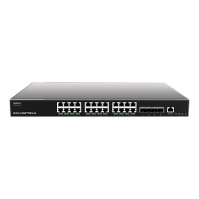 Grandstream GWN7813 Switch 24 Gigabit-Ports, 4 SFP+, L3, VLAN, redundantes Rack-Netzteil