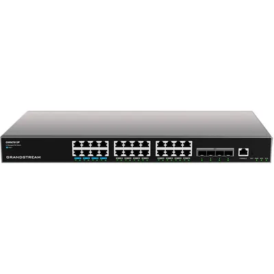 Grandstream Networks GWN7813P Verwalteter 24-Port Gigabit PoE L3 Rackmount Switch