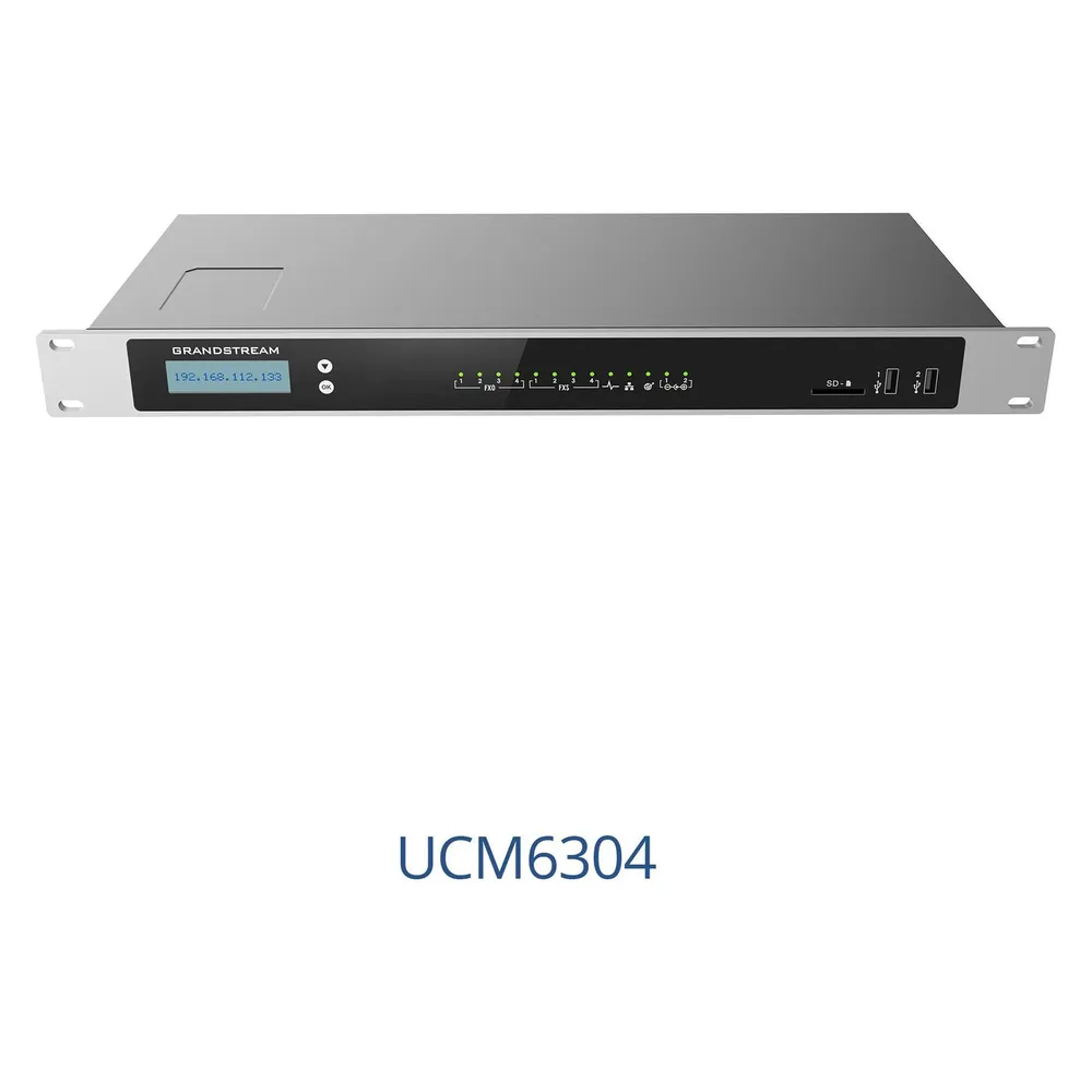 Grandstream UCM6304 - IP Centrex (gehostete/virtuelle IP) - 2000 Benutzer - Gigabit Ethernet