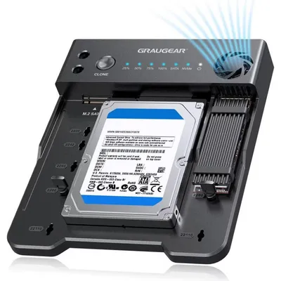 Duplikator für Festplatten Graugear G-M2ST235-CL für M.2 NVMe/SATA und 2.5"/3.5"
