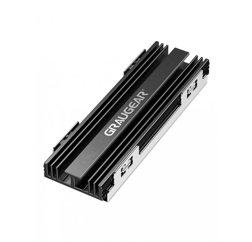 GRAUGEAR Computer-Kühler Kühlkörper Kit für PlayStation 5 Speichererweiterung, SSD M.2NVMe2280 Aluminium, 2 Wärmeleitpads, PS5 Kühlung