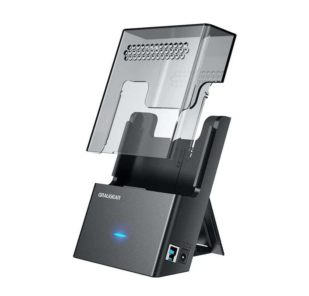 GRAUGEAR Festplatten-Dockingstation G-3502-AC, USB 3.0 Docking Station für 3,5” 2,5“ HDD SSD Festplatten Docks