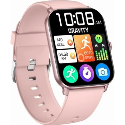 Gravity GT36-1 Bluetooth 1,85" Rosa Gehäuse Rose Gold Einheitsarmband IP68 Wasserdicht