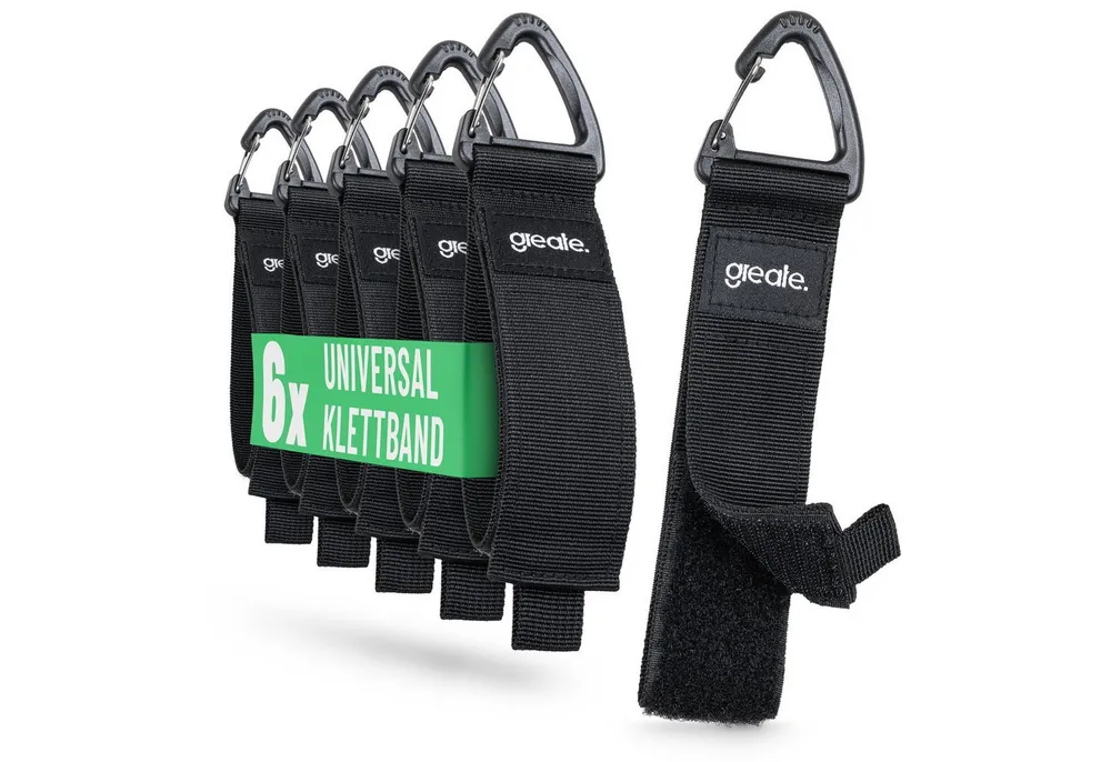 greate. 6x Verlängerungskabel Organizer & Aufhänger bis 22kg - Klettband Verlängerungskabel