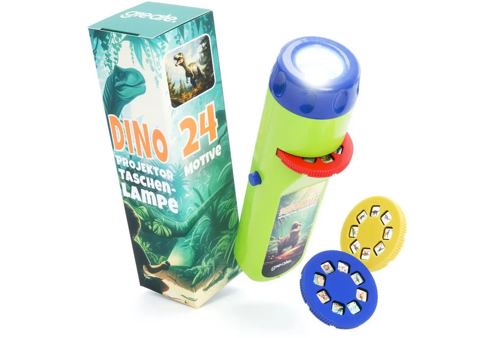 greate. Diaprojektor Taschenlampe Dinosaurier Kinder - Dino Projektor Lampe mit 24 Bildern