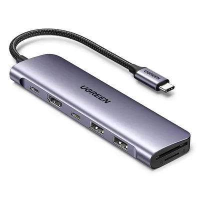 Ugreen CM195 USB-C Hub für HDMI, 2x USB-A 3.0, SD/TF, PD