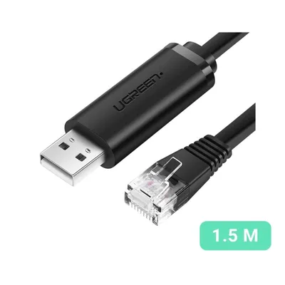 Ugreen CM204 USB 2.0 RJ45 1,5 m FTDI Plug and Play Anti-Tangle-Konsolenkabel