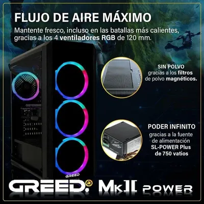 Desktop-PC GREED MK2 Power AMD Ryzen 7 5700X 32GB 1TB SSD RX 9070 16GB Windows 11 Pro