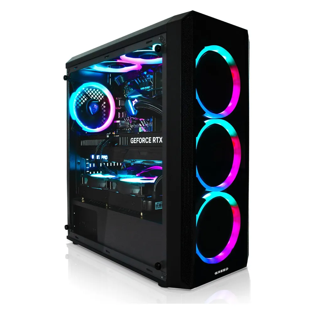 Desktop-PC GREED MK2 Pro Intel Core i7 12700F 16GB 1TB SSD RTX 5070 Windows 11 Pro Watercool