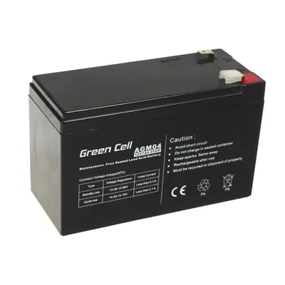 Batterie Green Cell AGM04 12 V 7 Ah wartungsfrei Schwarz VRLA